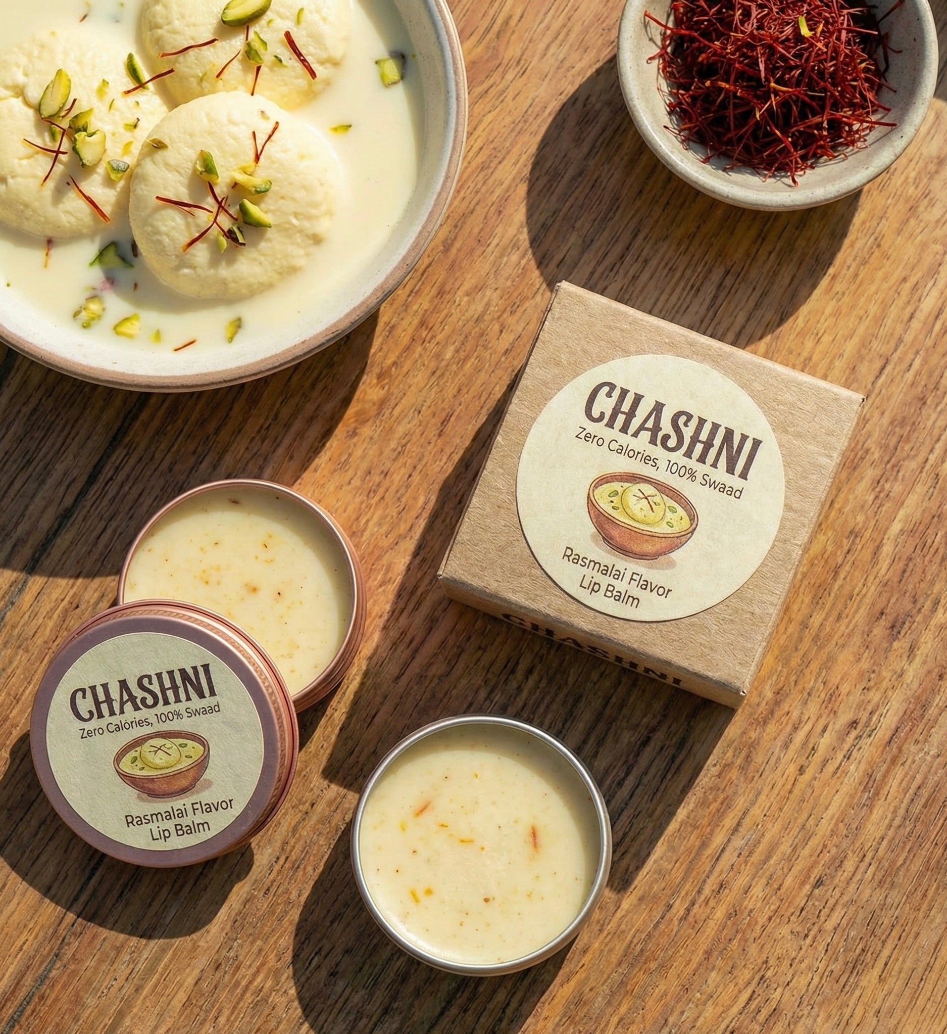 Chashni Rasmalai 100% Herbal & Eatable Kiss Balm