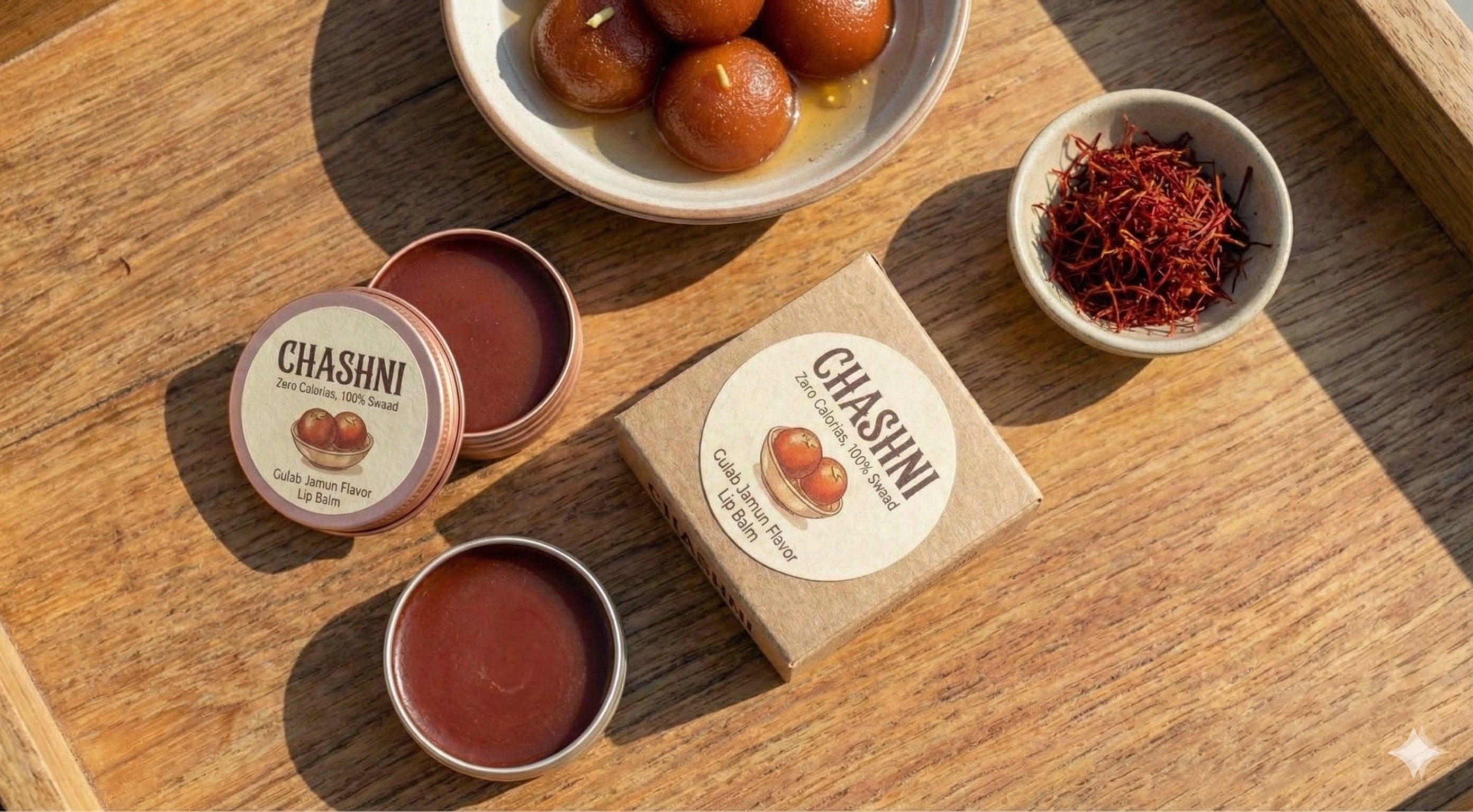 Chashni Gulab Jamun 100% Herbal & Eatable Kiss Balm